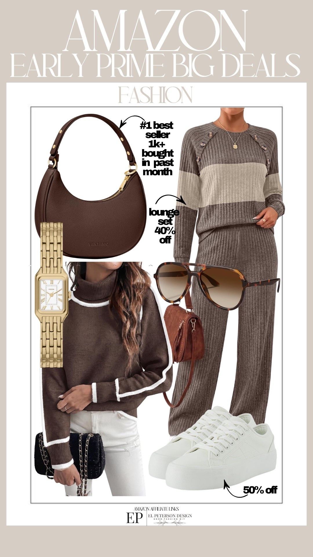 Amazon 
Early Prime Big Deals 
Fashion
2 pc lounge set
Sweater
Watch
Purse
Sunglasses
Sneakers

#LTKSaleAlert