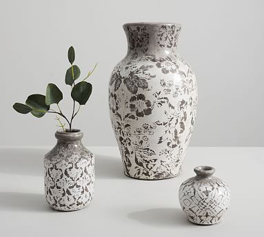 Collette Floral Ceramic Vases | Pottery Barn (US)