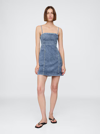 UltraSoft Denim Mini Dress | Gap (CA)