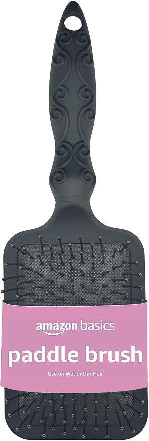 Amazon Basics Paddle Hair Brush – Detangling Hair Brush with Rubber Cushion and Gentle Detangli... | Amazon (US)