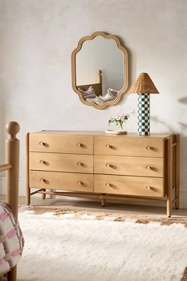 Roma Oak Wood Six-Drawer Dresser | Anthropologie (US)