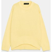 Zara - Asymmetric Hem Knit Sweater - Yellow - S - Woman | Zara US