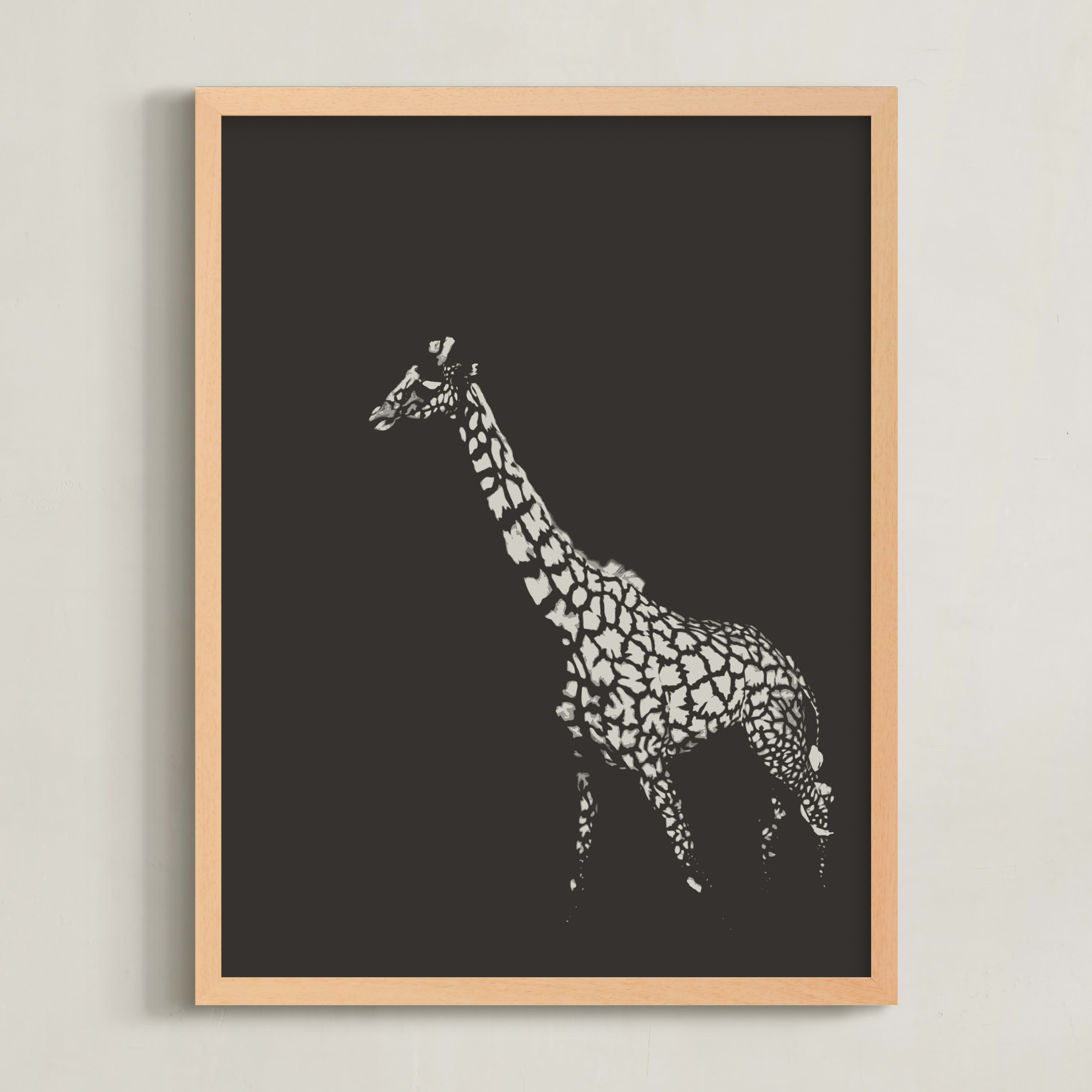 "fading giraffe" - Graphic Limited Edition Art Print by Erin Niehenke. | Minted