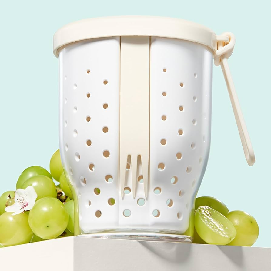 25 Oz Travel Fruit Cups for Car,Fruit Salad Storage Cup with Fork and Lids,Leakproof Reusable Sna... | Amazon (US)