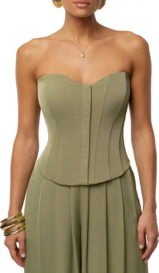VIiv Satin Strapless Bustier Top | Nordstrom