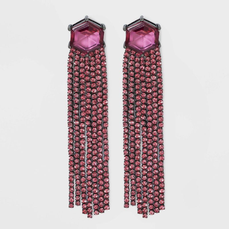 Rhinestones with Linear Earrings - A New Day™ | Target