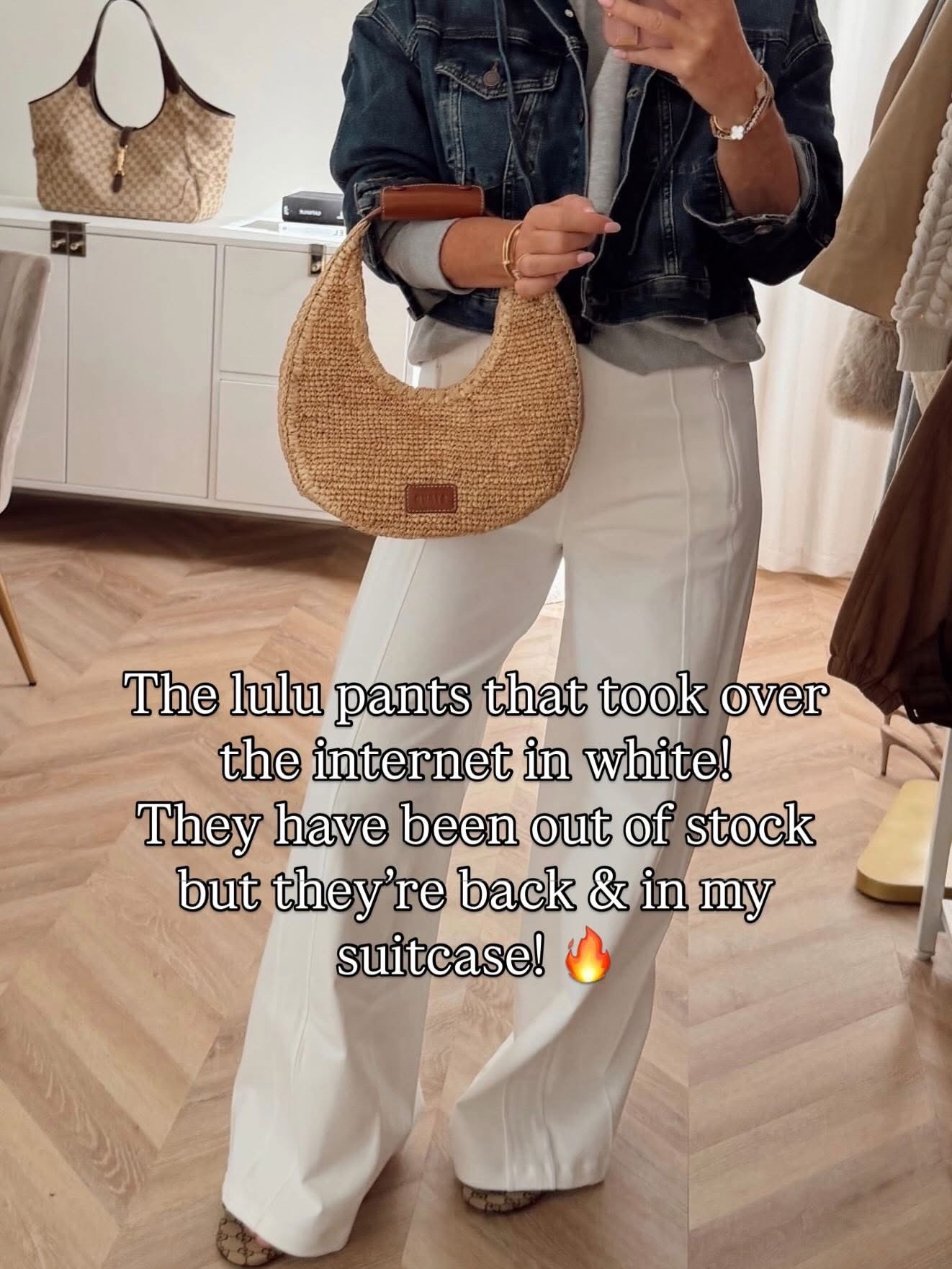 Viral pants in the white BACK IN STOCK! 🤍 I took a medium for length and I love them but wish I did small. So good and they come in five colors 🙌✨

white pants. spring fashion. spring outfits resort wear. 

#LTKWorkwear #LTKOver40 #LTKmomlife