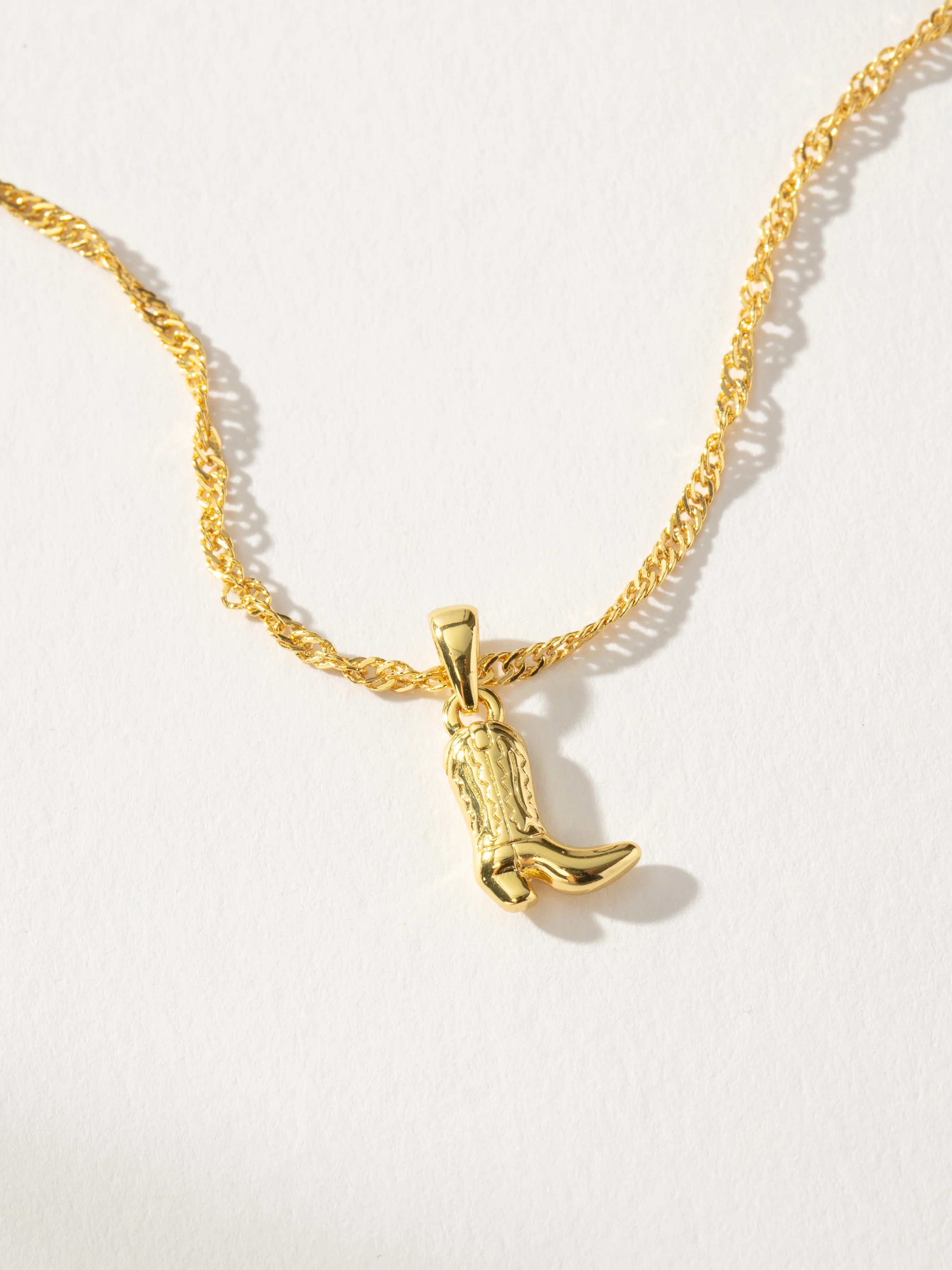 Cowboy Boot Chain and Pendant Necklace in Gold | Uncommon James | Uncommon James