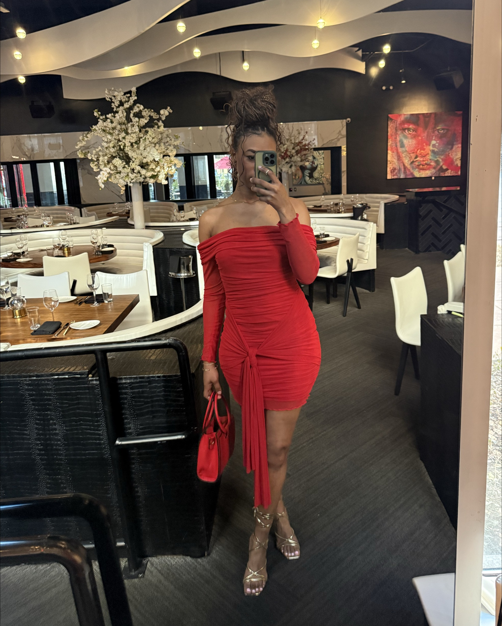 Red dress for Girls Night at STK. I felt so sexy in this dress! I am 6’0” tall, 165 lbs, and I ordered a Medium. 

#LTKfoodie #LTKTall