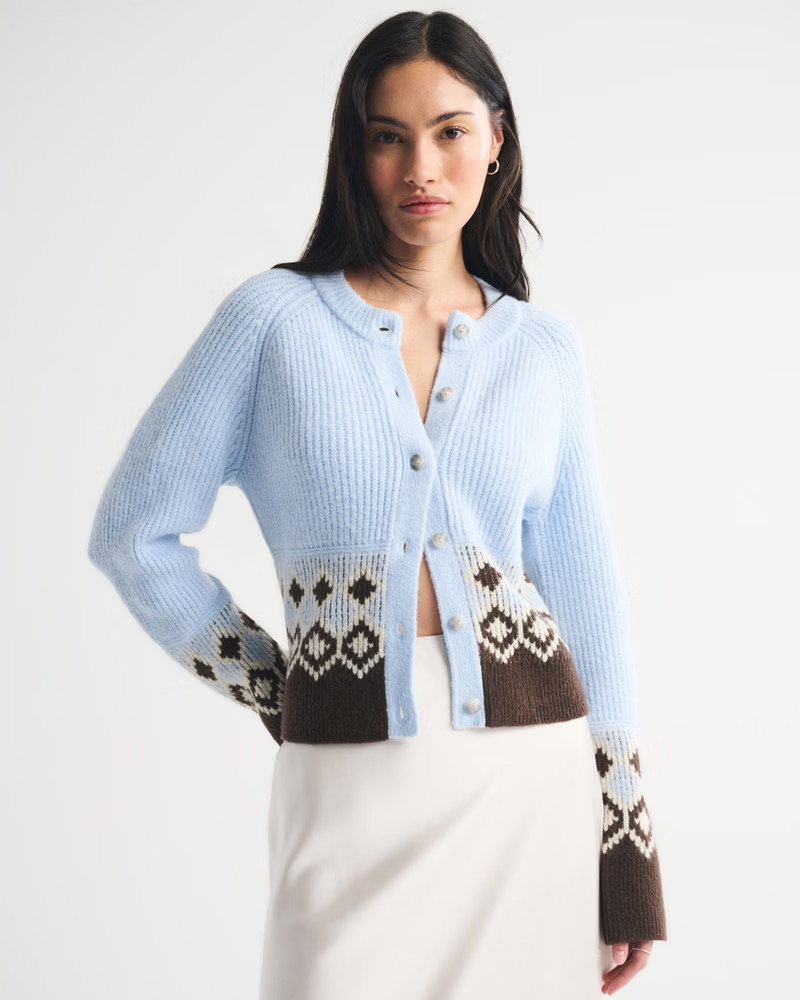 Cable-Knit Collared Cardigan | Abercrombie & Fitch (US)