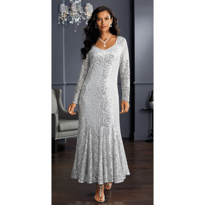 Sylvie Sequin Lace Gown | monroe+main