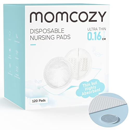 Momcozy Ultra-Thin Disposable Nursing Pads, Super Absorbent and Breathable Breastfeeding Pads, Make The Breasts Light and Unburdened, 3D Shape for The Best Fit, Individually Packaged（120 Count） | Amazon (US)