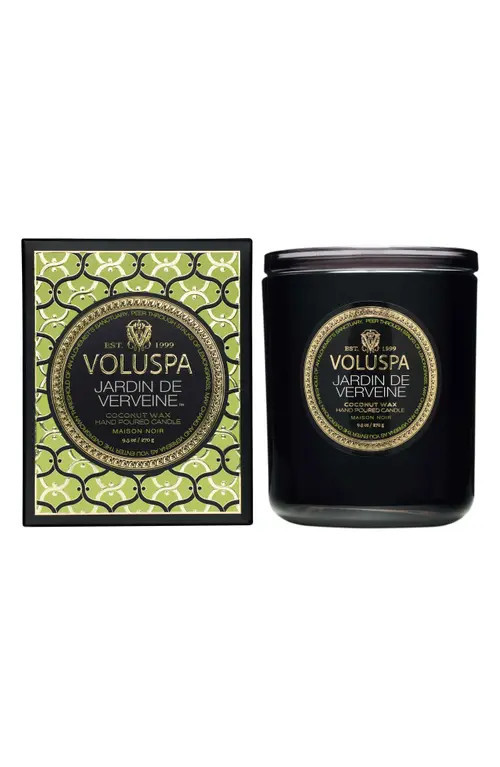 Voluspa Jardin de Verveine Boxed Classic Candle in Black Tones at Nordstrom, Size One Size Oz | Nordstrom