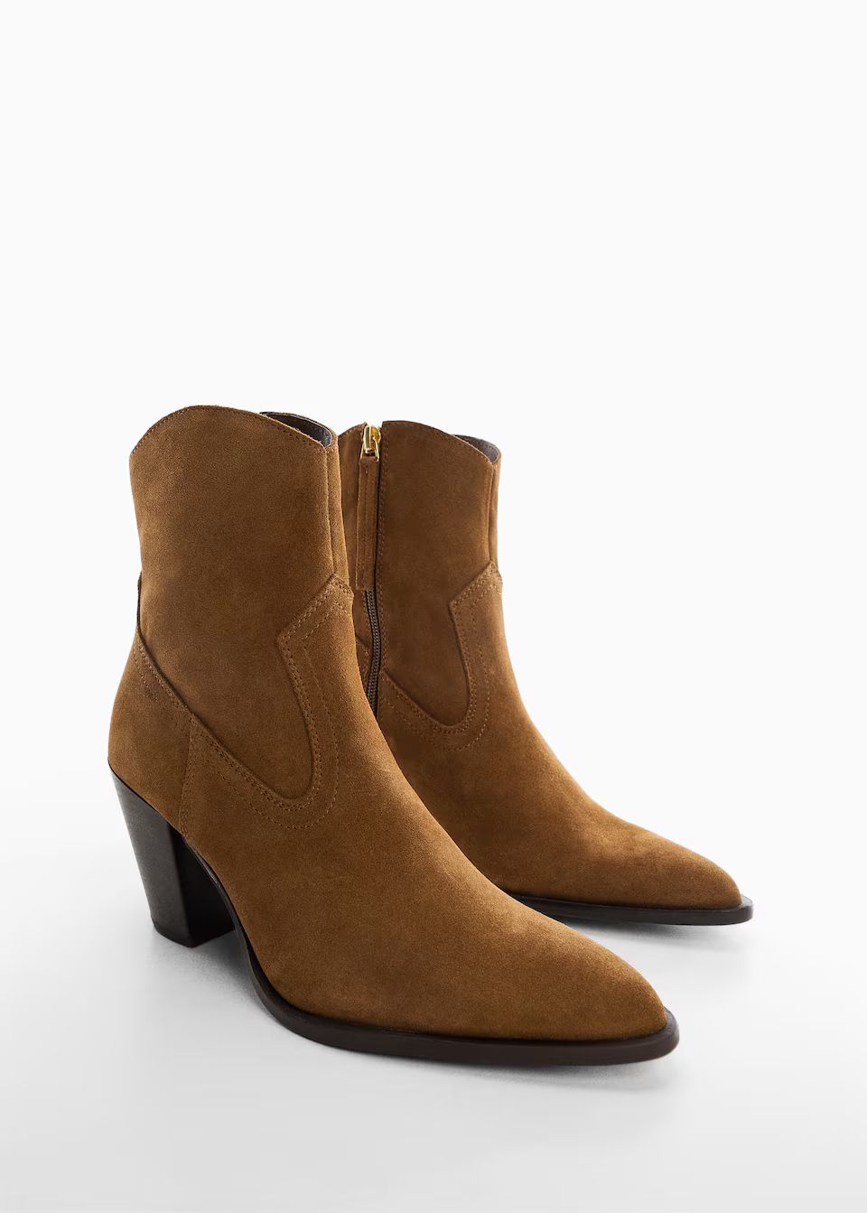 Suede leather ankle boots -  Women | Mango USA | MANGO (US)