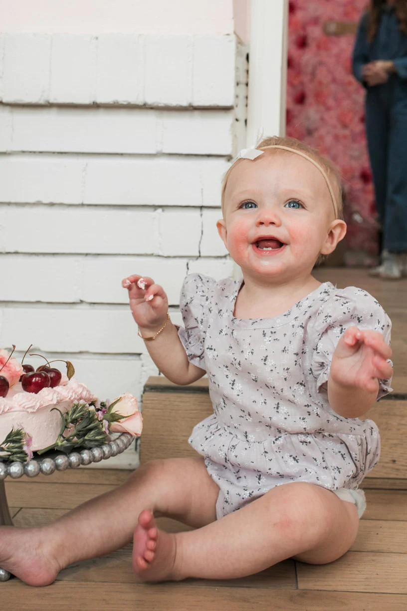 Baby Madeline Romper in Purple | Ivy City Co
