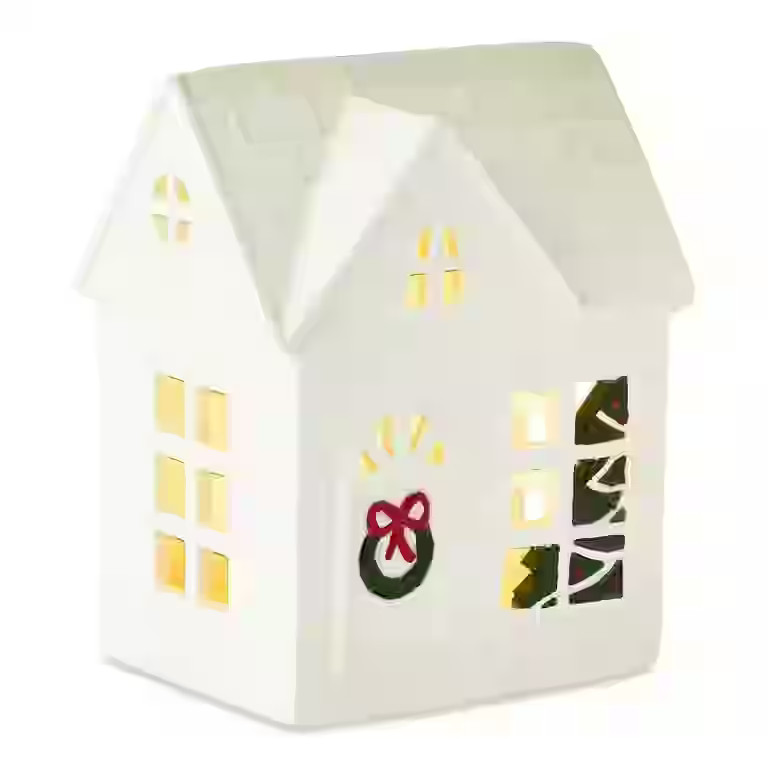 Glowing LED Ceramic Christmas Cottage House with Built-in Energy-Efficient Lights for Holiday Dec... | Walmart (US)
