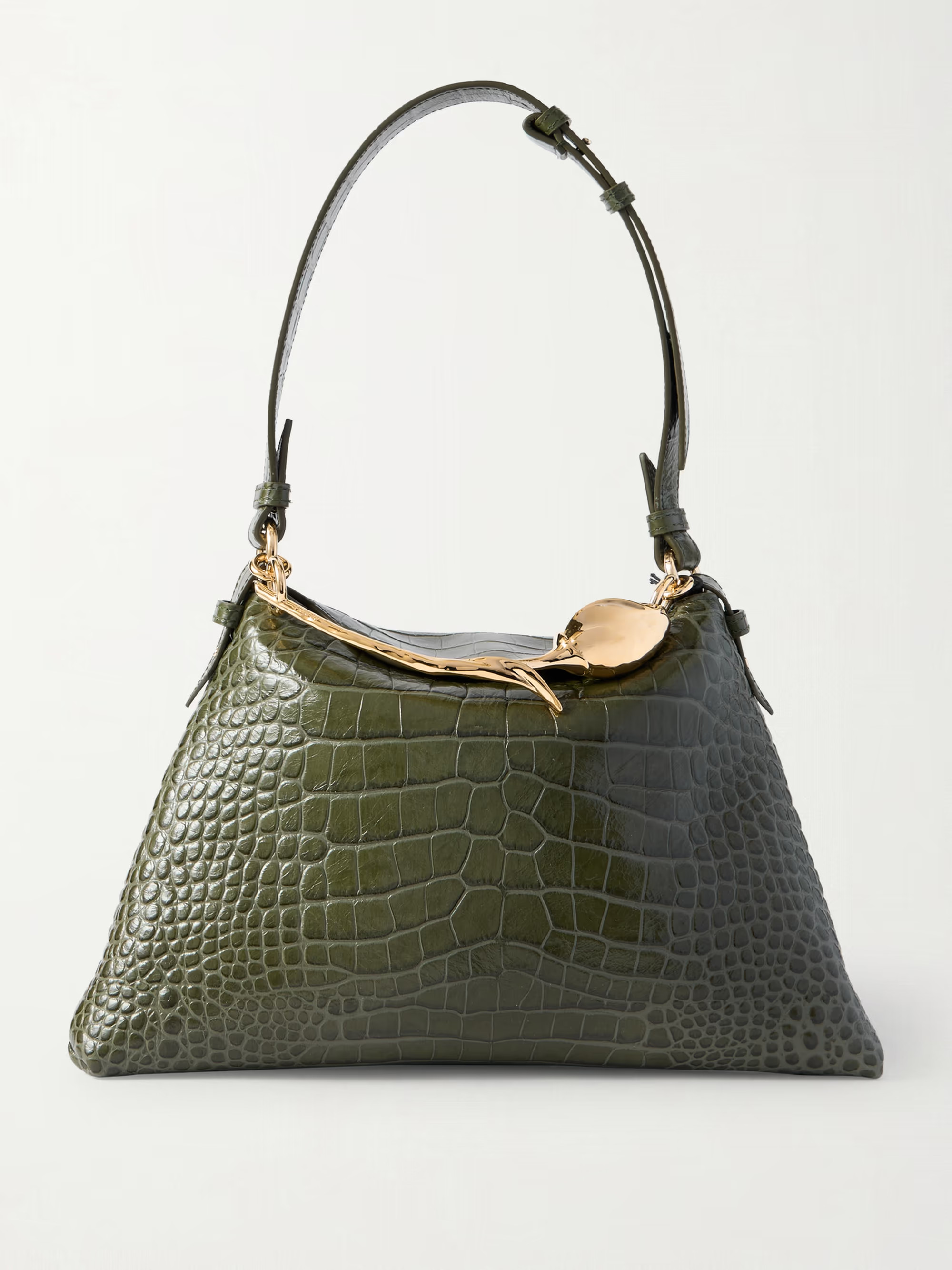Bloom large embellished croc-effect leather shoulder bag | NET-A-PORTER (UK & EU)