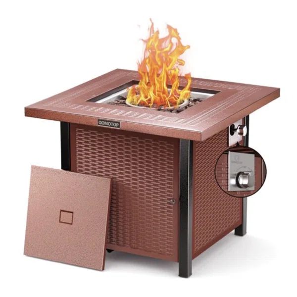 28'' Propane Fire Pit Table With 50,000 Btu Auto-ignition Gas Fire Pit | Wayfair North America
