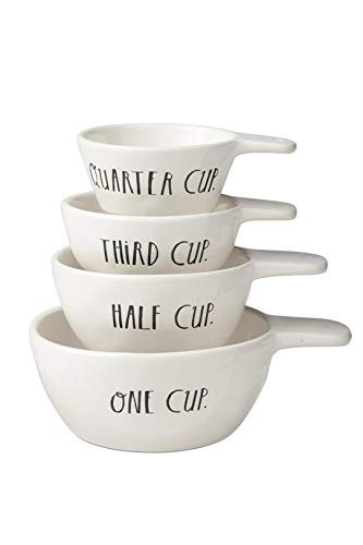 Rae Dunn Stem Print Stoneware Measuring Cups - Set of 4 | Amazon (US)