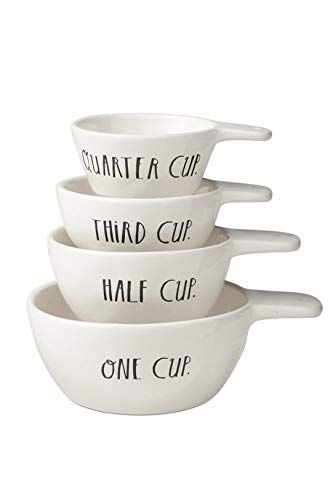 Rae Dunn Stem Print Stoneware Measuring Cups - Set of 4 | Amazon (US)