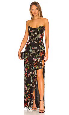 Katie May Baby Cakes Gown in Black Floral from Revolve.com | Revolve Clothing (Global)
