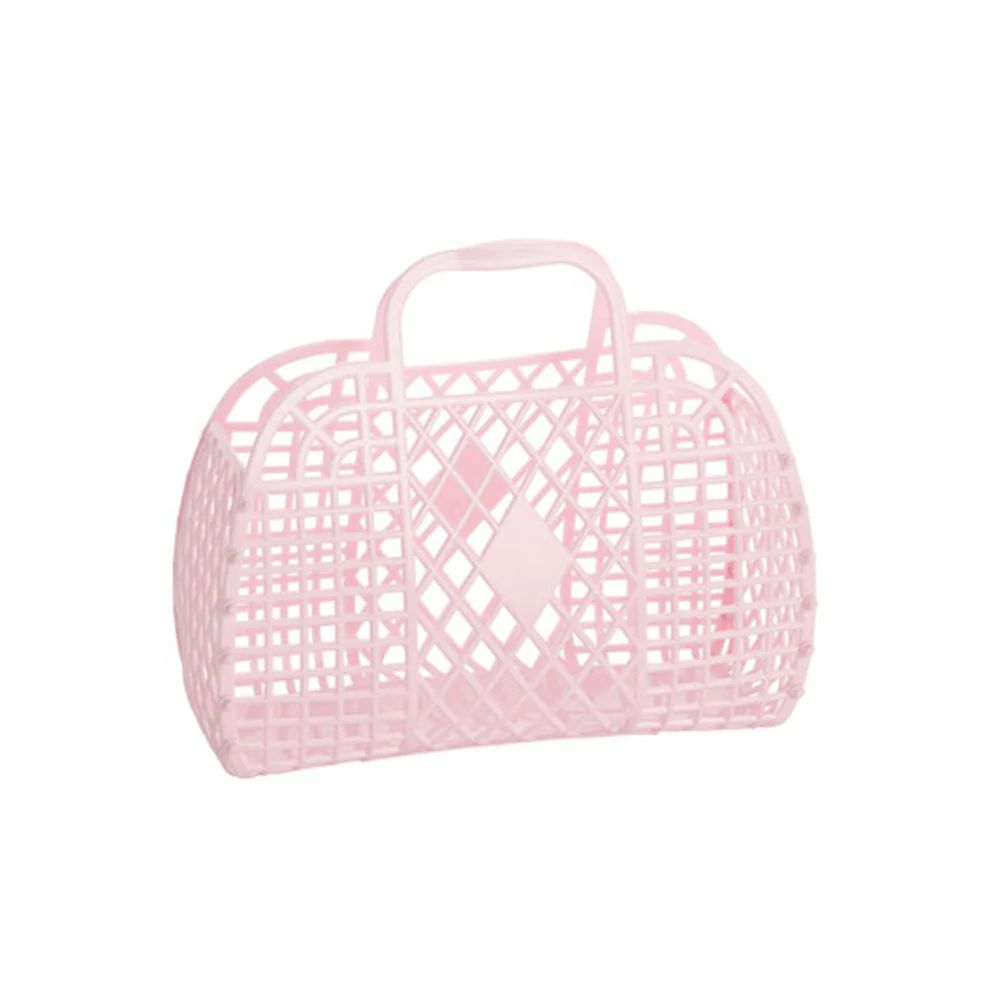 Retro Basket Jelly Bag, Light Pink - 2 Sizes | Shop Sweet Lulu