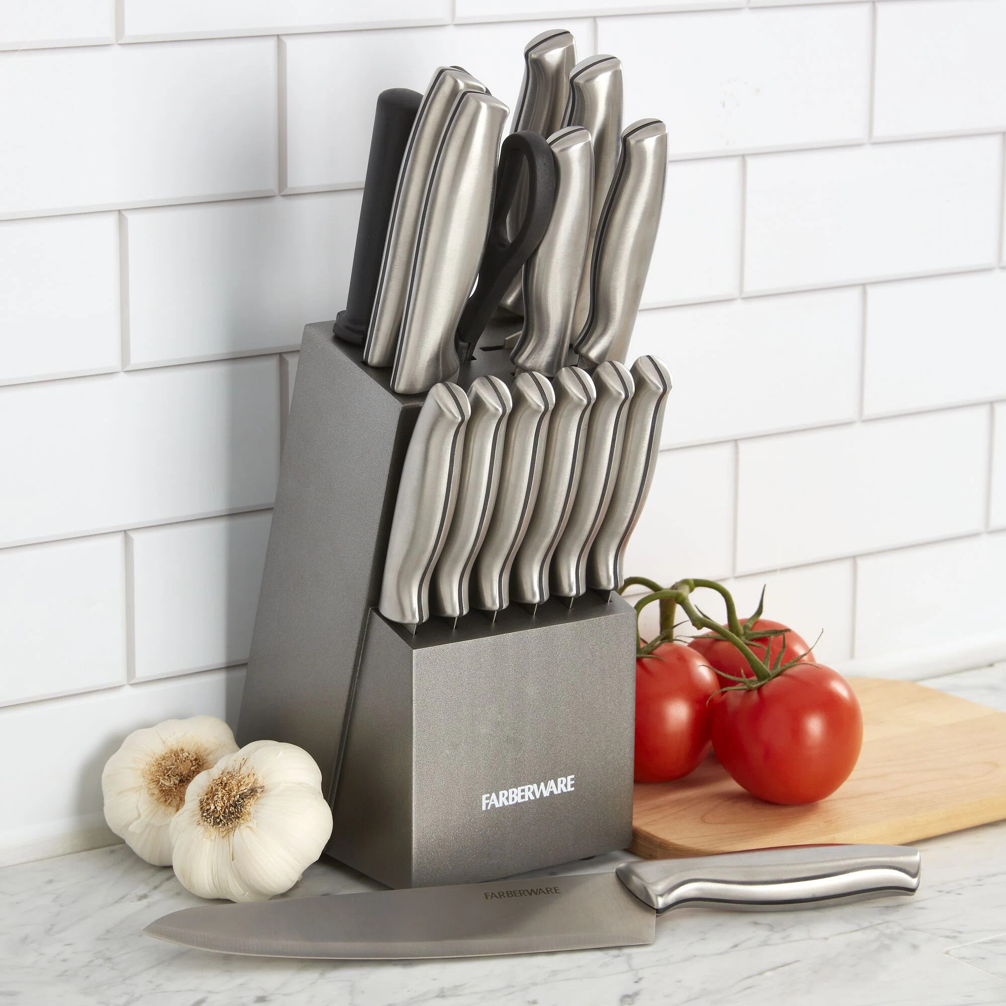 Farberware 15-Piece High Carbon Stainless Steel Knife Block Set & Reviews | Wayfair | Wayfair North America