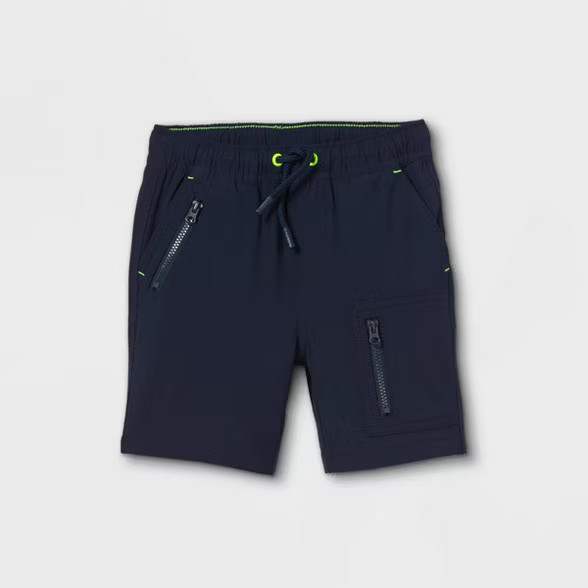 Toddler Boys' Woven Pull-On Quick Dry Utility Chino Shorts - Cat & Jack™ Navy | Target