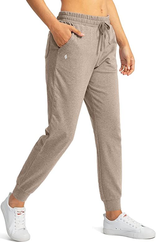 SANTINY Women's Sweatpants with 3 Pockets Cotton Pants Yoga Lounge Joggers for Women | Amazon (US)