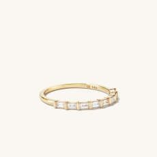 Baguette Diamond Half Eternity Band - $695 | Mejuri (Global)