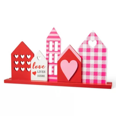Glitzhome 16"L Valentine's House Wooden Table Decor | Belk