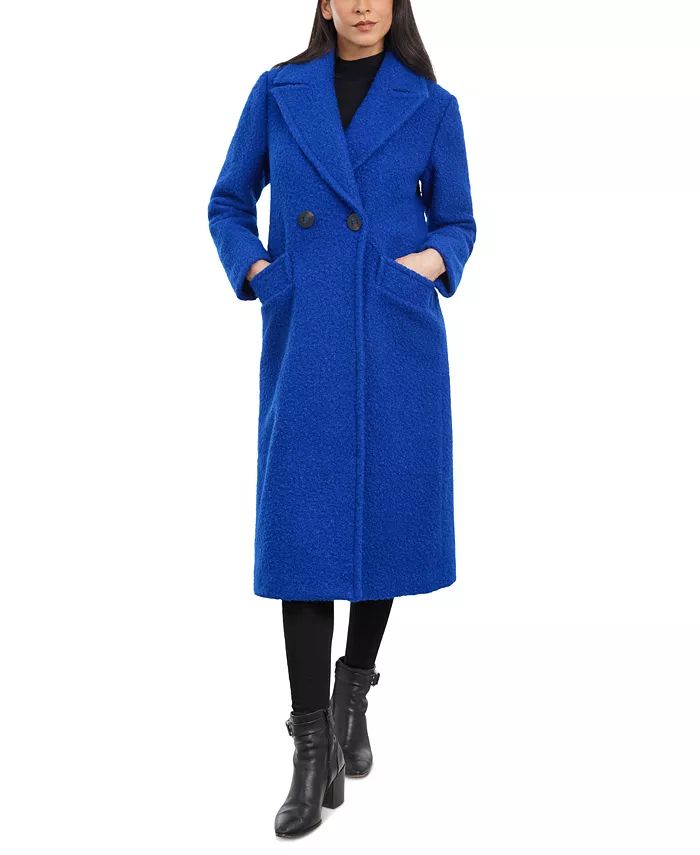 Women's Double-Breasted Bouclé Coat | Macy's