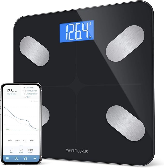 GreaterGoods Smart Scale, Bluetooth Connected Body Weight Bathroom Scale, BMI, Body Fat, Muscle M... | Amazon (US)