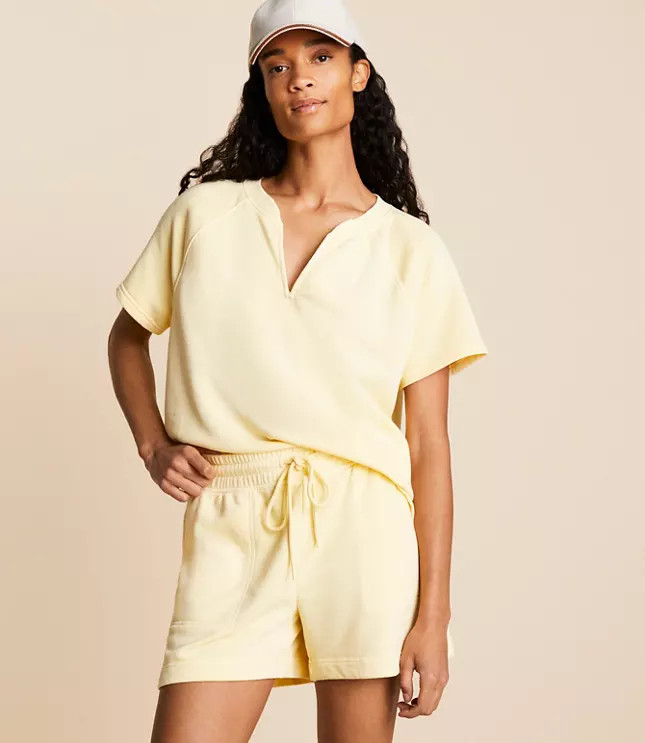 Lou & Grey Washed Cozy Cotton Shorts | LOFT