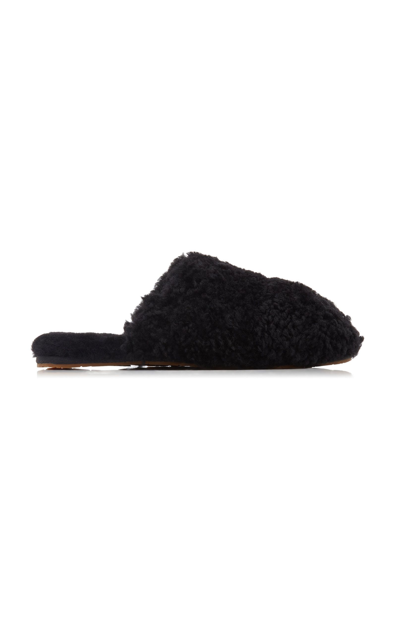 UGG - Women's Maxi Shearling Slides - Black - Moda Operandi | Moda Operandi (Global)