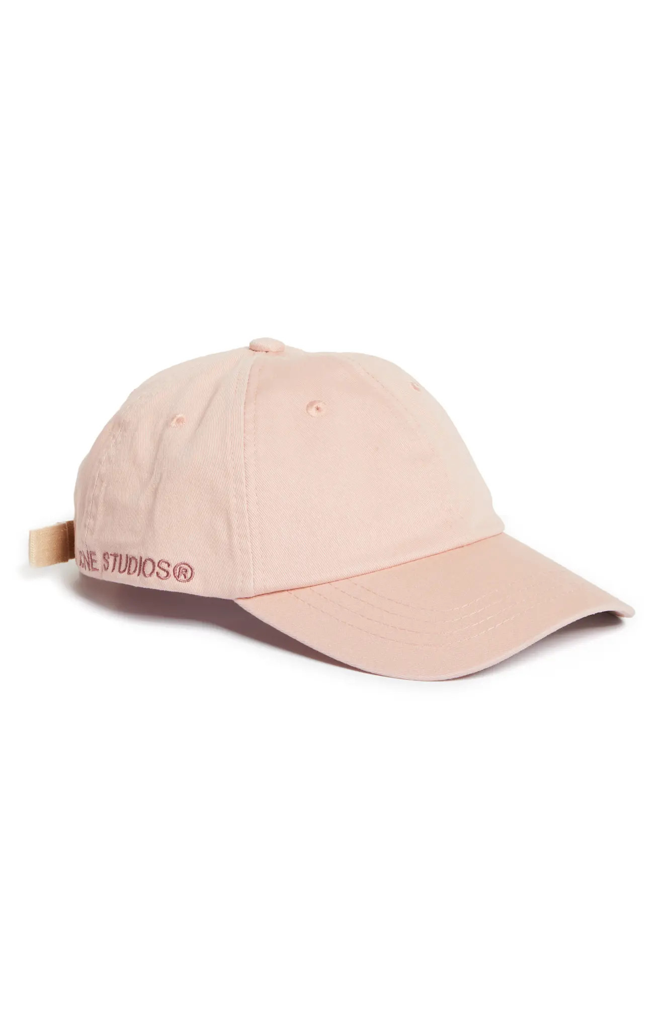 Acne Studios Carliy Logo Cotton Twill Baseball Cap in Dusty Pink at Nordstrom | Nordstrom