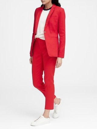 Long and Lean-Fit Linen-Cotton Blazer | Banana Republic US