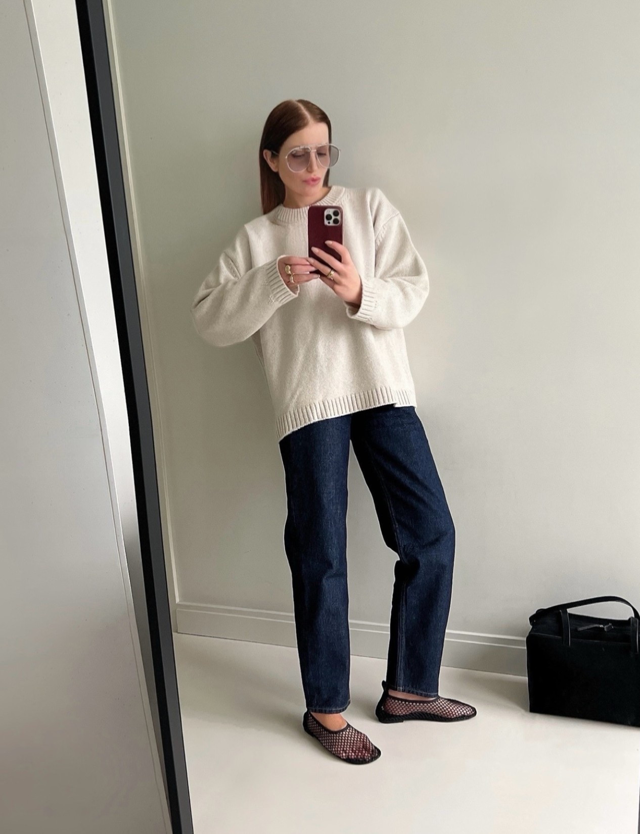 Go To Spring Fit 🌿
FYI- the mesh flats are back in stock 🖤
#springoutfit #newseason #creamknit #meshflats 

#LTKuk #LTKjeans #LTKspring