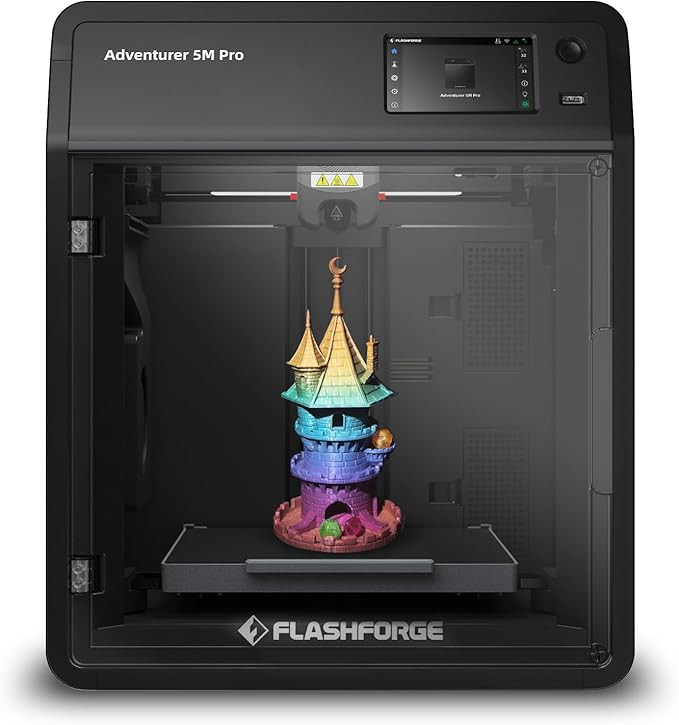 FLASHFORGE Adventurer 5M Pro 3D Printer with 1 Click Auto Printing System, 600mm/s High-Speed, Qu... | Amazon (US)