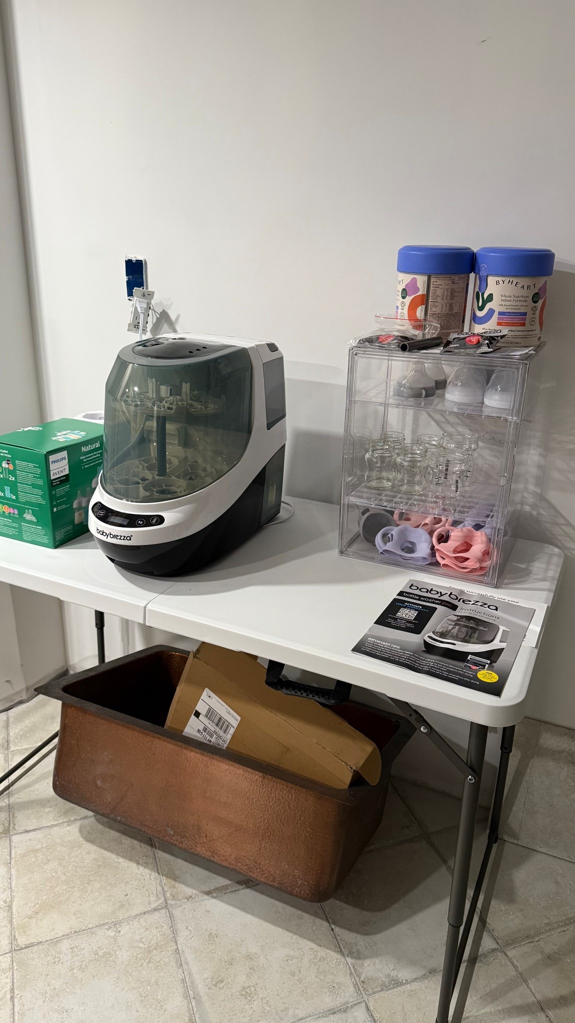 Baby bottle station, perfect small bottle station set ups especially when you’re doing kitchen renovations 

#LTKHome #LTKBump #LTKBaby