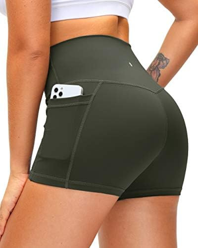 Soothfeel Women's High Waist Yoga Shorts with Side Pockets Tummy Control Running Gym Workout Bike... | Amazon (US)
