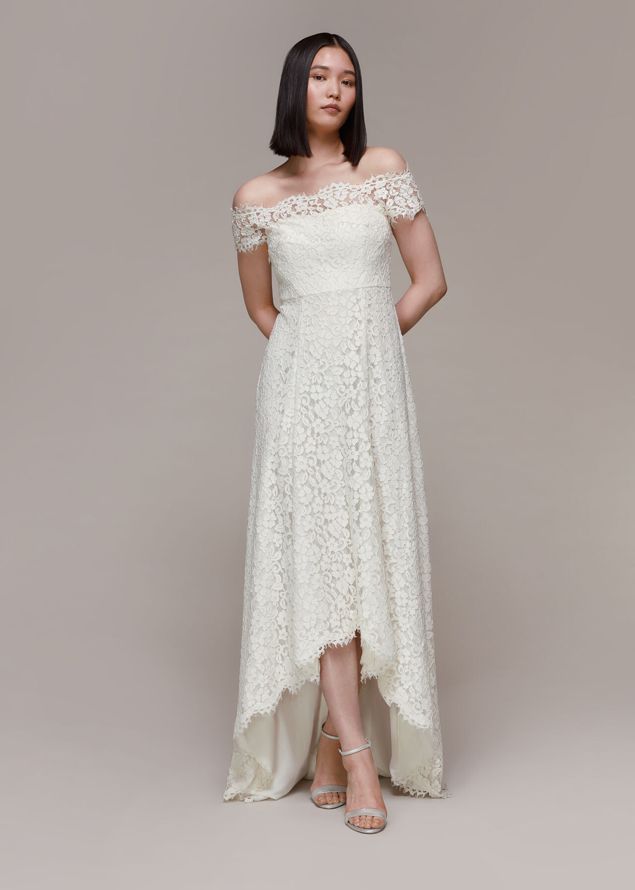Ivory/Multi Rose Wedding Dress | WHISTLES | Whistles | Whistles