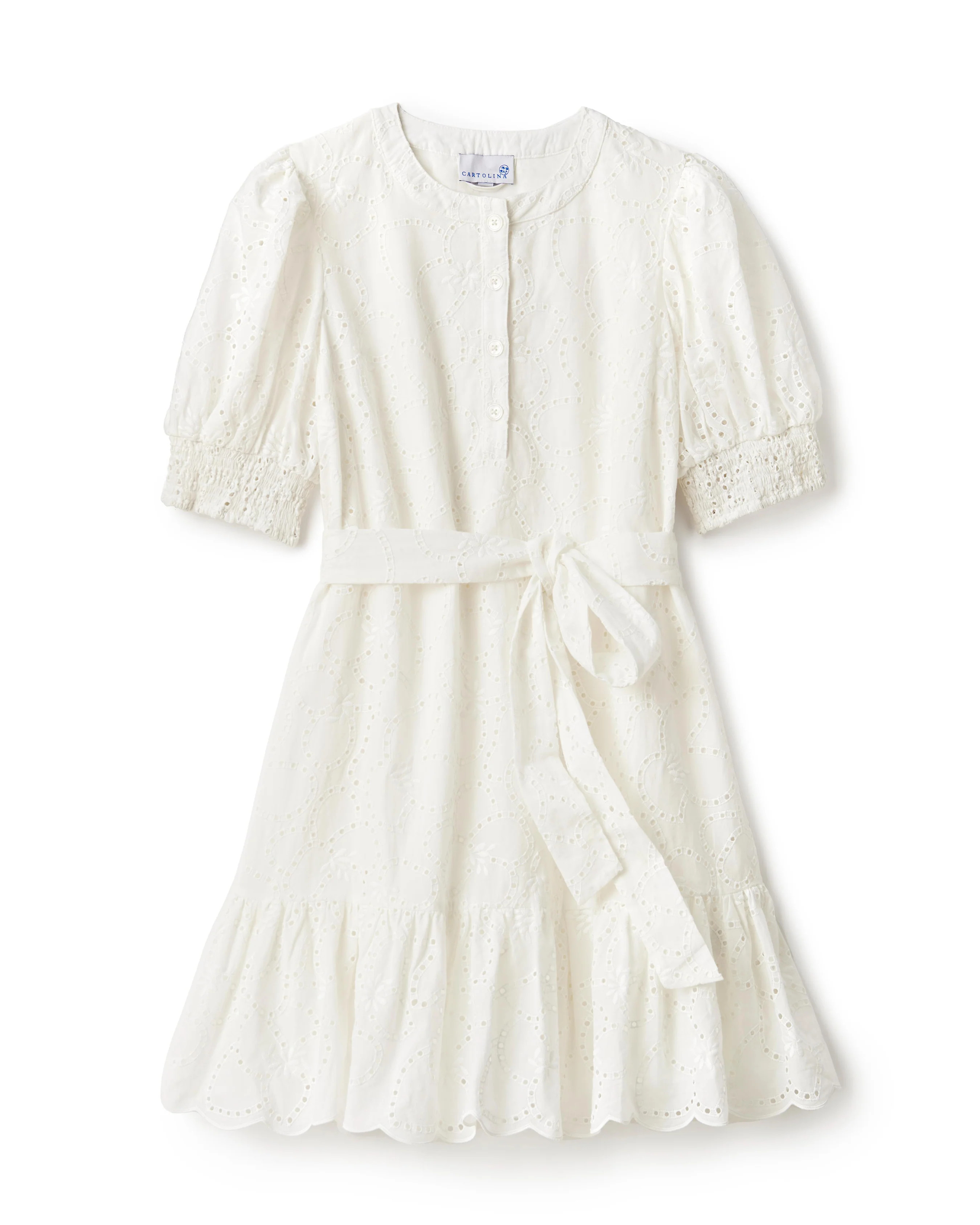 BONNIE MINI DRESS-OPTIC WHITE | Cartolina