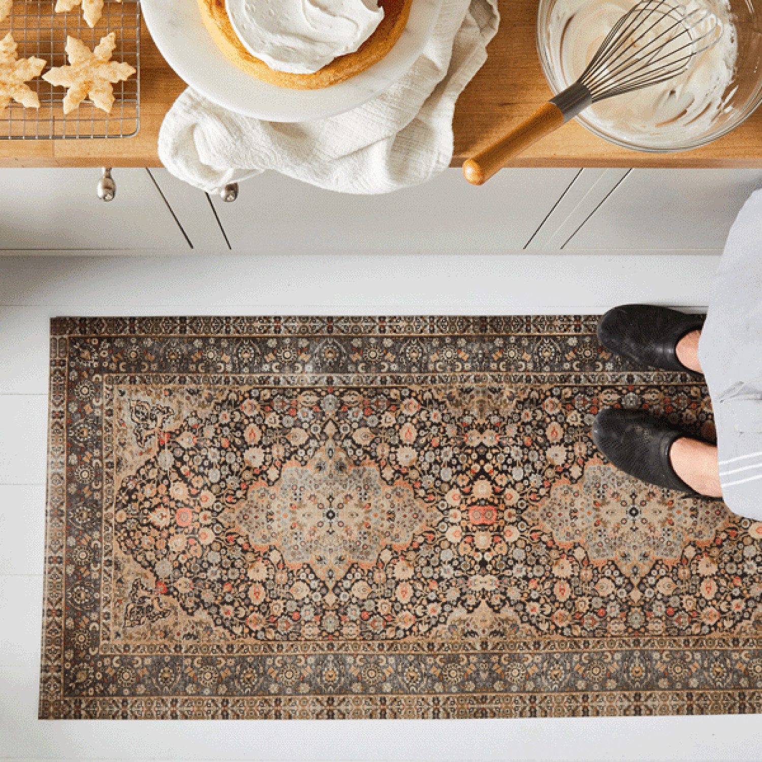 Vintage-Inspired Persian Vinyl Kitchen Mats & Runners | Food52