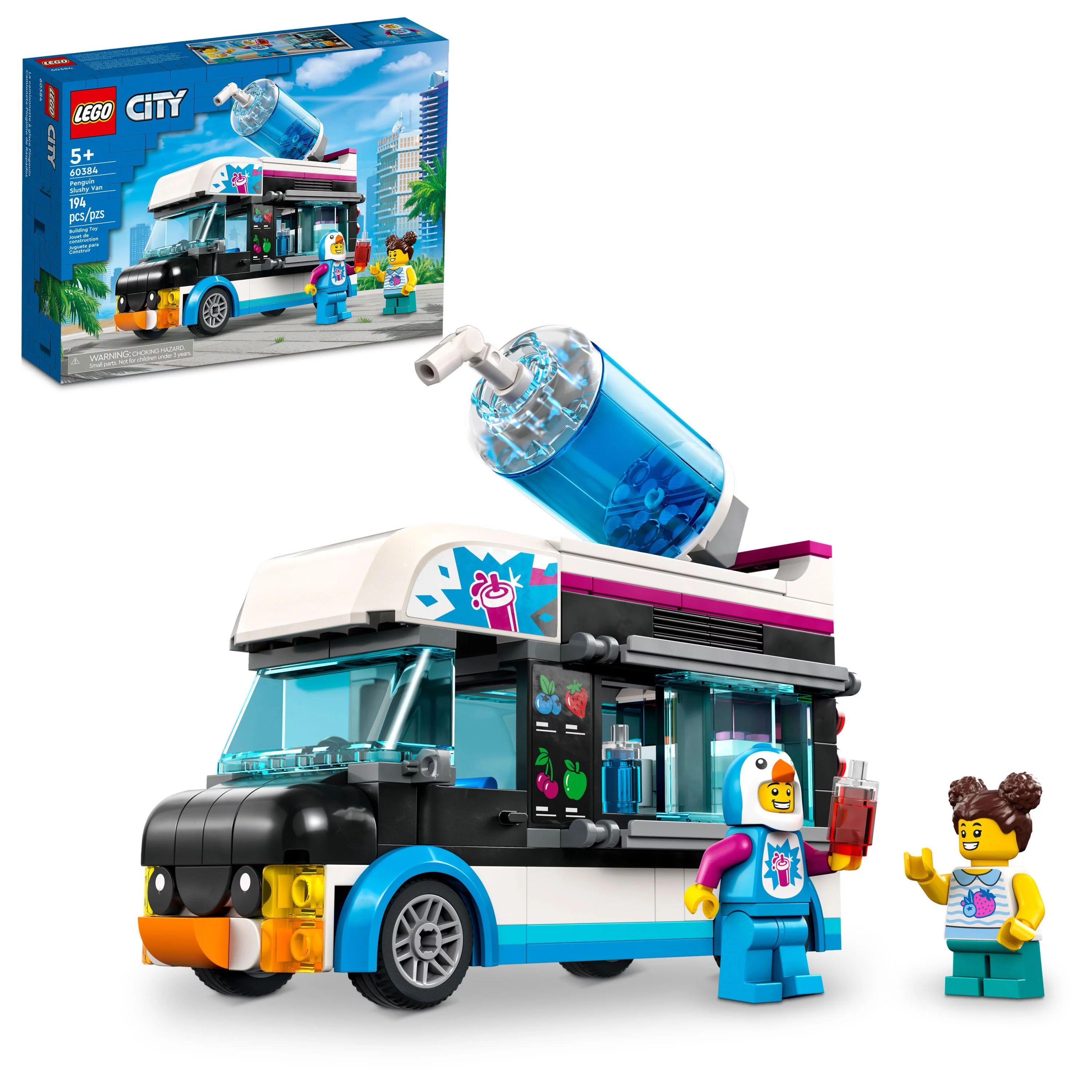 LEGO City Penguin Slushy Van 60384 Food Truck Role Play Building Toy - Featuring a Truck and Cost... | Walmart (US)