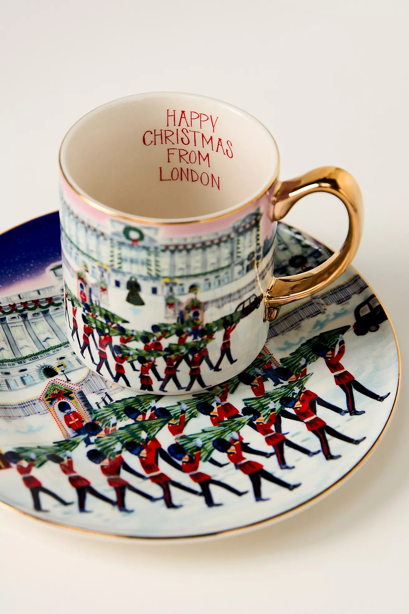Holiday In the City Stoneware Dessert Plate | Anthropologie (US)