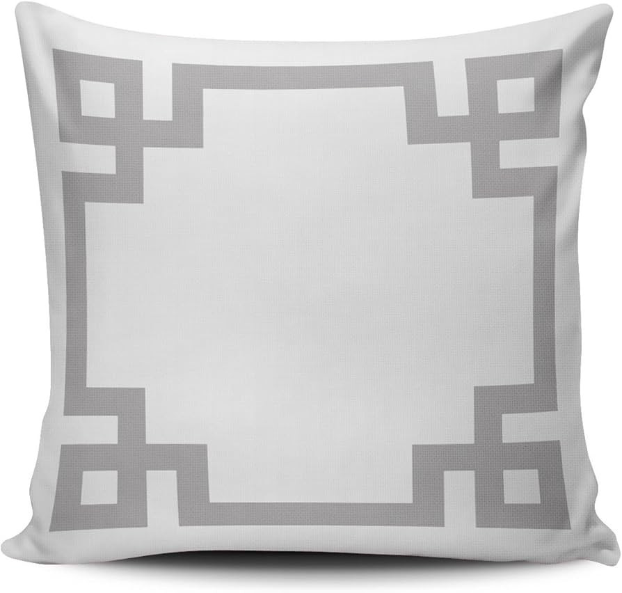 SALLEING Custom Fashion Home Decor Pillowcase Greek Key Border Euro Square Throw Pillow Cover Cus... | Amazon (US)