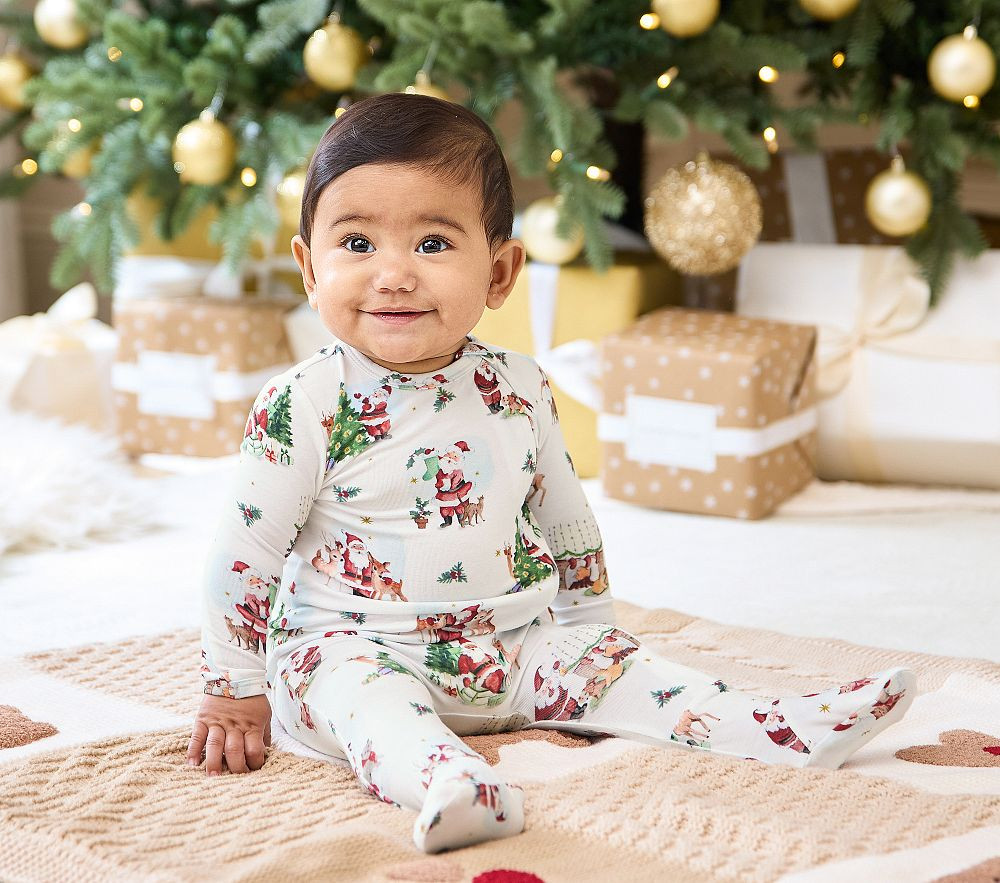 Holly Jolly Santa Baby Pajama | Pottery Barn Kids