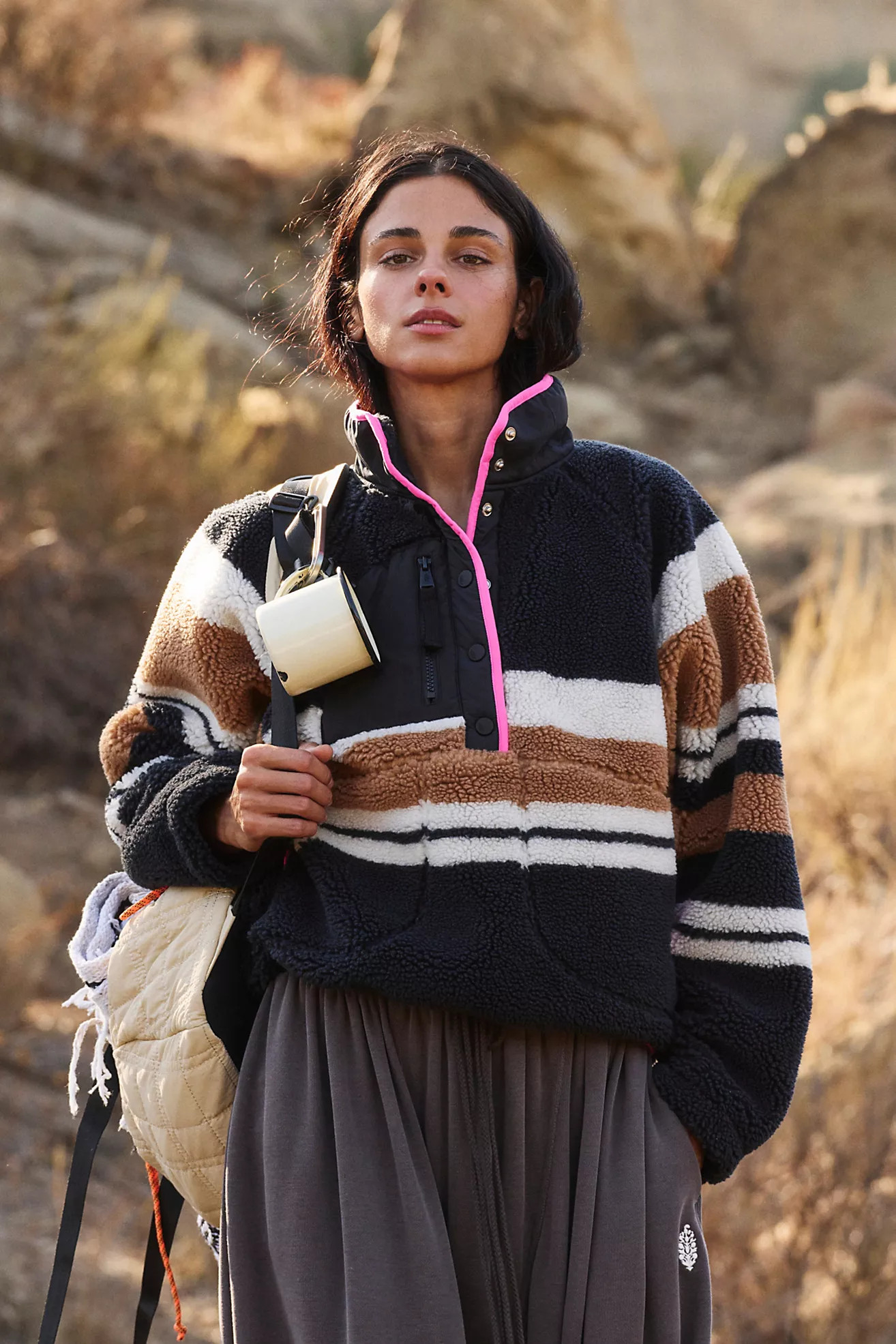 Hit The Slopes Printed Fleece Pullover | Free People (Global - UK&FR Excluded)