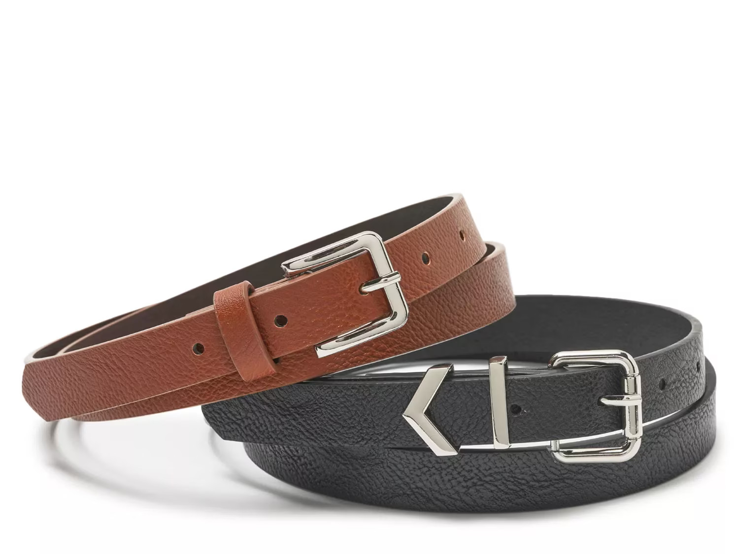 Vince Camuto TwoforOne Belt Set 2 Pack | Women's | Black/Brown | Size M | Belts | DSW